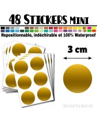 48 Ronds 3 cm - Stickers mini gommettes