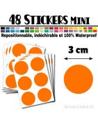 48 Ronds 3 cm - Stickers mini gommettes