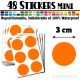 48 Ronds 3 cm - Stickers mini gommettes