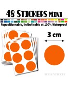 48 Ronds 3 cm - Stickers mini gommettes