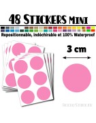 48 Ronds 3 cm - Stickers mini gommettes