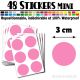 48 Ronds 3 cm - Stickers mini gommettes