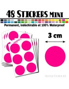 48 Ronds 3 cm - Stickers mini gommettes