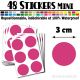 48 Ronds 3 cm - Stickers mini gommettes