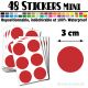 48 Ronds 3 cm - Stickers mini gommettes