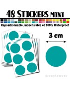 48 Ronds 3 cm - Stickers mini gommettes