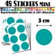 48 Ronds 3 cm - Stickers mini gommettes