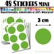 48 Ronds 3 cm - Stickers mini gommettes