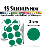 48 Ronds 3 cm - Stickers mini gommettes
