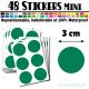 48 Ronds 3 cm - Stickers mini gommettes