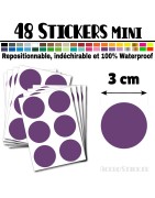 48 Ronds 3 cm - Stickers mini gommettes