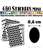 680 Ovales 0,6 cm - Stickers mini gommettes
