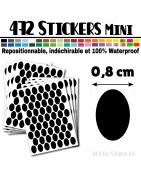 472 Ovales 0,8 cm - Stickers mini gommettes
