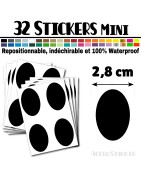 32 Ovales 2,8 cm - Stickers mini gommettes