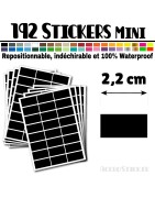 192 Rectangles 2,2 cm - Stickers mini gommettes