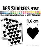 168 Coeurs 1,6 cm - Stickers mini gommettes