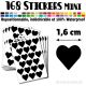 168 Coeurs 1,6 cm - Stickers mini gommettes