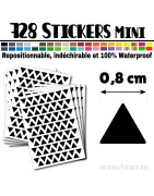 728 Triangles 0,8 cm - Stickers étiquettes gommettes
