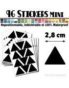 96 Triangles 2,8 cm - Stickers étiquettes gommettes