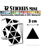 72 Triangles 3 cm - Stickers étiquettes gommettes