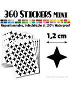 360 Etoiles 1,2 cm - Stickers mini gommettes