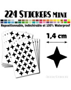 224 Etoiles 1,4 cm - Stickers mini gommettes