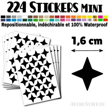 224 Etoiles 1,6 cm - Stickers mini gommettes