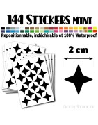 144 Etoiles 2 cm - Stickers mini gommettes