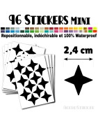 96 Etoiles 2,4 cm - Stickers mini gommettes
