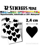 72 Coeurs 2,4 cm - Stickers mini gommettes
