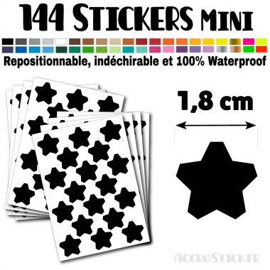 144 Etoiles 1,8 cm - Stickers mini gommettes
