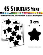 48 Etoiles 3 cm - Stickers mini gommettes