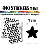440 Etoiles 1 cm - Stickers mini gommettes