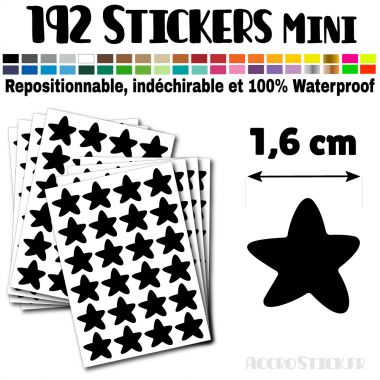 192 Etoiles 1,6 cm - Stickers mini gommettes