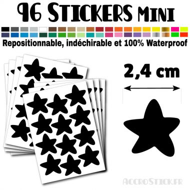 96 Etoiles 2,4 cm - Stickers mini gommettes