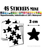 48 Etoiles 3 cm - Stickers mini gommettes