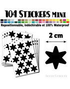 104 Etoiles 2 cm - Stickers mini gommettes