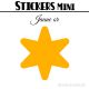 48 Etoiles 3 cm - Stickers mini gommettes