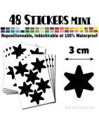 48 Etoiles 3 cm - Stickers mini gommettes