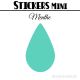 184 Gouttes d'eau 1,2 cm - Stickers mini gommettes