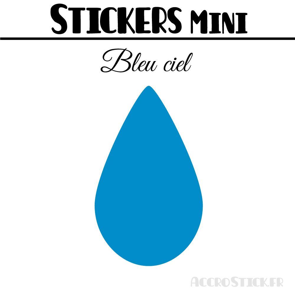 48 Gouttes d'eau 2,4 cm - Stickers mini gommettes 48 Gouttes d'eau 2,4 cm - Stickers mini gommettes