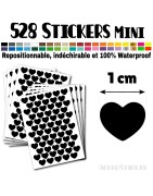 528 Coeurs 1 cm - Stickers mini gommettes