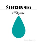 48 Gouttes d'eau 2,4 cm - Stickers mini gommettes