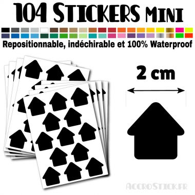 104 Maisons 2 cm - Stickers mini gommettes