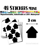 48 Maisons 3 cm - Stickers mini gommettes