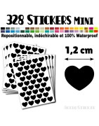 328 Coeurs 1,2 cm - Stickers mini gommettes