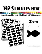 192 Poissons 2 cm - Stickers mini gommettes