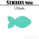 128 Poissons 2,4 cm - Stickers mini gommettes