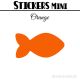 128 Poissons 2,4 cm - Stickers mini gommettes