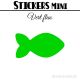 128 Poissons 2,4 cm - Stickers mini gommettes